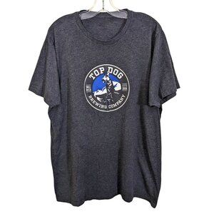 Top Dog Brewing Company Mens Large Black Graphic T Shirt Tee Beer Short Sleeve
